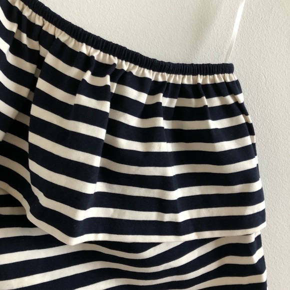 J.Crew Striped One Shoulder Ruffle Top - Picture 4 of 8